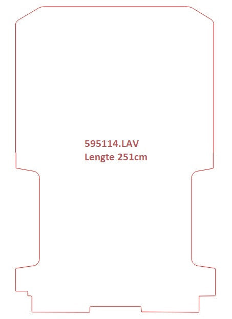Korte wielbasis, lengte vloer 251 cm