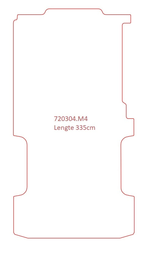 Laadruimtemat VW Crafter/e-Crafter - Lengte 3, 1 schuifdeur