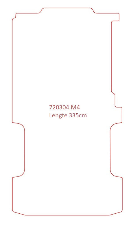 Laadruimtemat VW Crafter/e-Crafter - Lengte 3, 1 schuifdeur