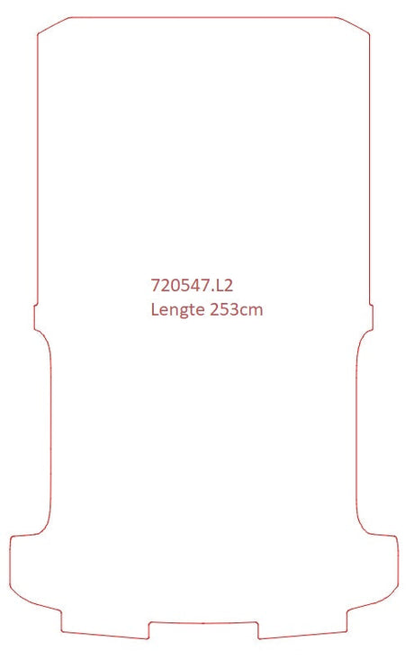 Laadruimtemat VW T5/T6 - Korte wielbasis, 2 schuifdeuren