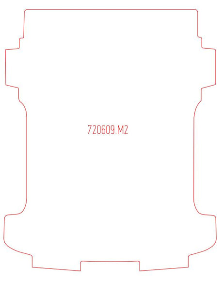 Laadruimtemat VW T5/T6 - Dubbel cabine Snoeks Trendline, lange wielbasis (189 cm)