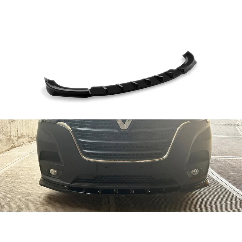 Motordrome Voorspoiler passend voor Renault Master Mk3 Facelift 2019-2024 (ABS Glanzend Zwart)