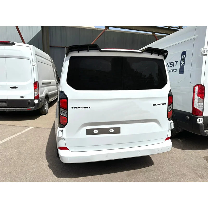 Dakspoiler V.2 passend voor Ford Transit Custom (V710) 2023- & Volkswagen Transporter T7 2024- (met achterklep) (PU)