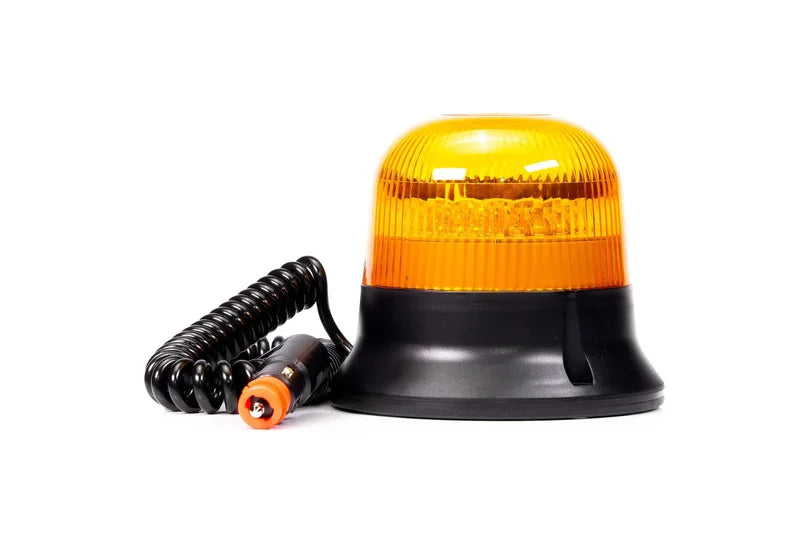 R65 LED zwaailamp, single flash, Magneet, 12/24V 7,8m kabel | S10ZL512