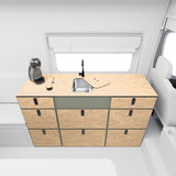 Moon Kitchen Solid Model 61 compleet geinstalleerd in bus
