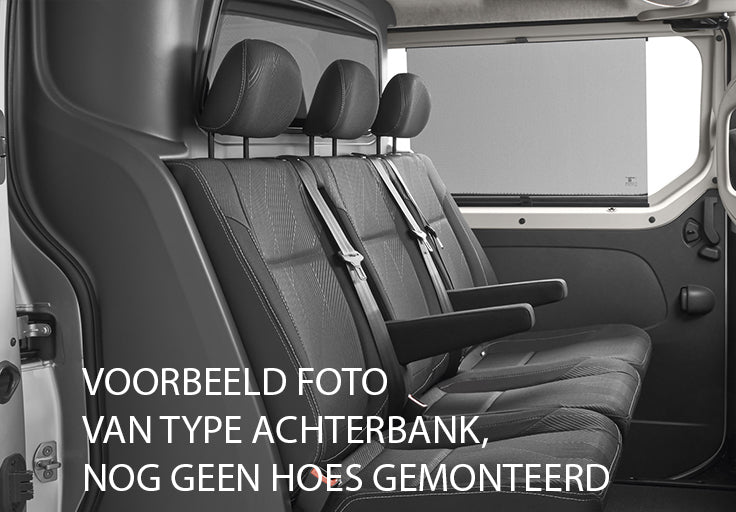 EKEGUY Autostoelhoes, voor Renault Trafic 3 Fase 3 2021-2024, universele lederen stoelhoezen, waterdichte antislip stoelbeschermers, autostoelhoezen (wit