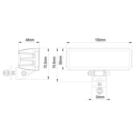 Ollson 24 watt Fish-Eye series ECE R23 achteruitrijlicht & Werklamp