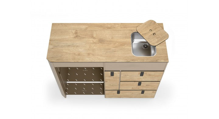 Werkblad Moon Kitchen Solid Model 3 gootsteen rechts detail
