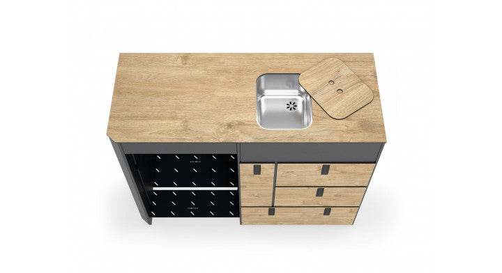 Werkblad Moon Kitchen Solid Model 3 gootsteen links