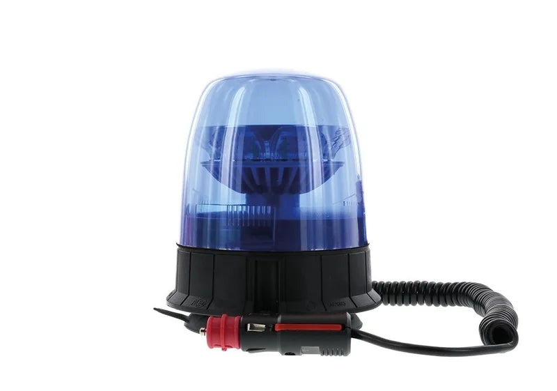 LED R65 zwaailamp blauw 12/24v magneetmontage, enkele flits | D14735