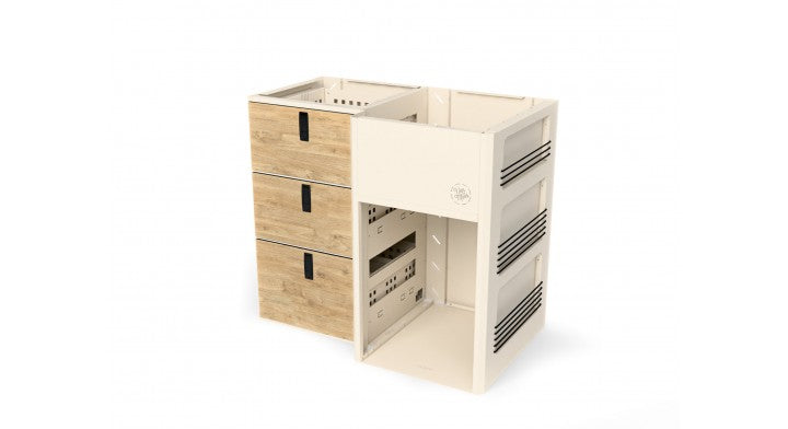Moon Kitchen Solid Model 32 RAL 9001 detail