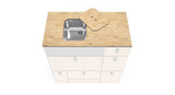 Werkblad Moon Kitchen Solid Model 30 gootsteen links