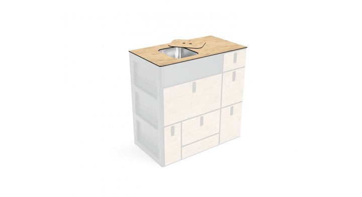 Werkblad Moon Kitchen Solid Model 30 gootsteen links detail