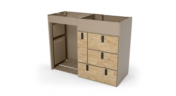 Moon Kitchen Solid Model 3 RAL 1019 zonder lade detail