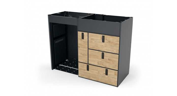 Moon Kitchen Solid Model 3 RAL 7021 zonder lade detail