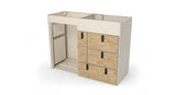 Moon Kitchen Solid Model 3 RAL 9001 zonder lade detail