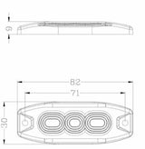 Ollson 3 LED platte LED flitser Amber