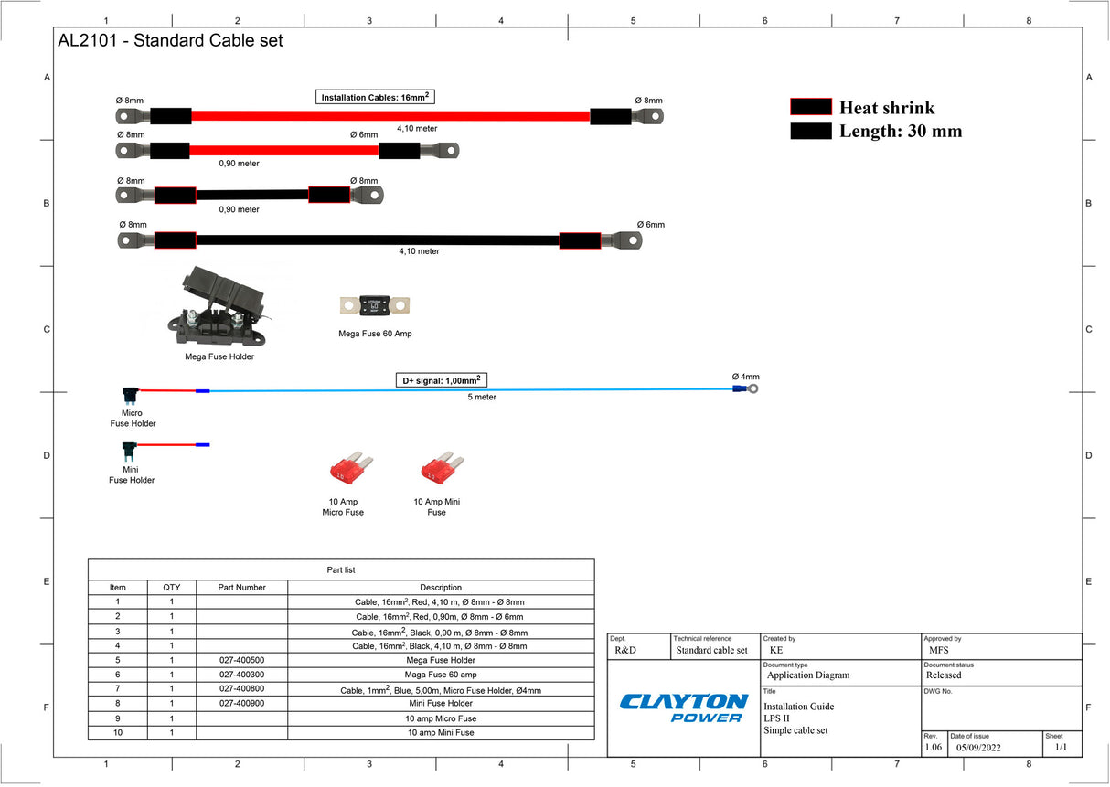 LPS Charging Cable Neutrik - CEE 7/7 